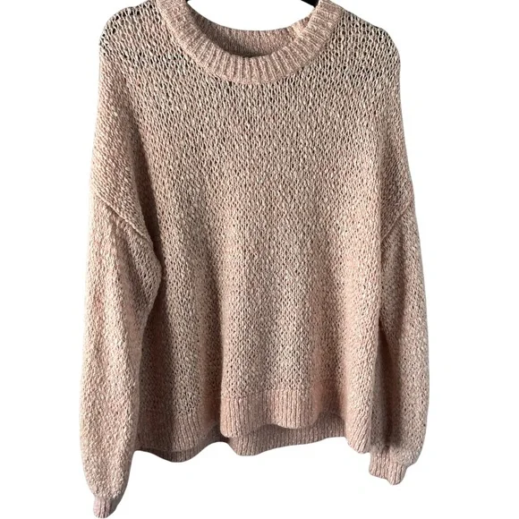 Madewell pink Baez wool/alpaca crewneck pullover sweater size large - Picture 5 of 8
